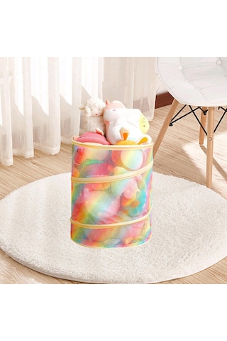 Suntek Oyuncak Depolama Sepeti Gökkuşağı Kreş Oyun Odası Gökkuşağı