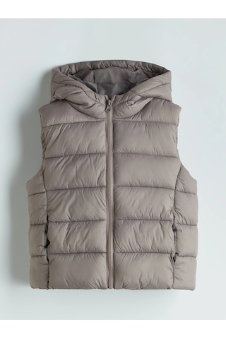 LC Waikiki Lcw Kids Kahverengi Kapüşonlu Kız Çocuk Şişme Yelek Lıght Brown