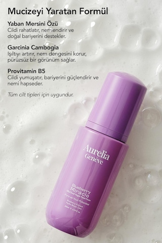 Aurelia Genève Double Berry Glass Skin Set - Nemlendirici Vegan Yüz Temizleme Köpüğü & Işıltı Kazandıran Vegan Peeling Seti