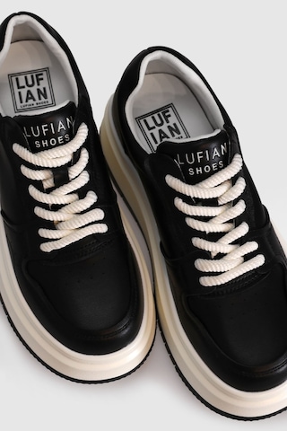 Lufian Laura Kadın Deri Sneaker Ayakkabı Siyah Bej