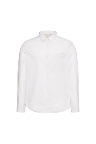 Calvin Klein Ls Yd Erkek Çizgili Oxford Beyaz Klasik Gömlek-13084 Chalk