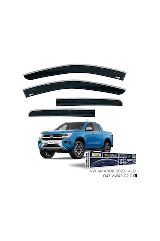 Niken Volkswagen Amarok 2023+ /ranger 2023+ Kromlu Cam Rüzgarlığı 4 Lü