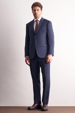 İmza Lacivert Mono Yaka Kendinden Desenli Esnek Bel 4 Drop Comfort Fit Takım Elbise 1001255169 Lacivert