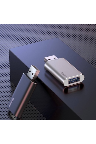 Baseus Enjoy Music 32 GB U Disk USB 3.0 Bellek ve USB Dönüştürücü Adaptör Gri
