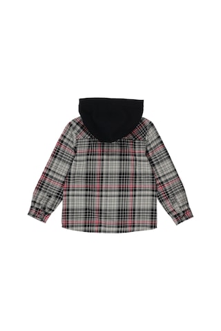 Panço Erkek Çocuk kapüşonlu Kareli Gömlek Siyah 2221bk06006-2943 001