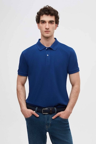 D's Damat Ds Damat Regular Fit Saks Mavi Pike Dokulu %100 Pamuk Kıvrılmaz Polo Yaka Nakışlı T-shirt 4HC14ORT51000 Saks Mavi