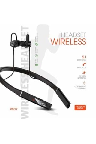 Powerway PS07 Bluetooth Ense Tipi Boyun Bantlı Sporcu Kulaklık