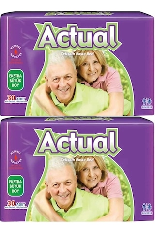 Actual Yetişkin Hasta Bezi Bel Bantlı Xl - Extra Large 60 Adet
