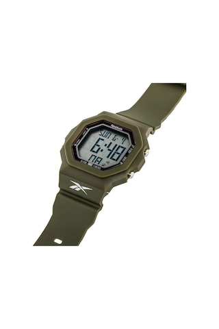 Reebok Rv-tru-u9-pgpg-wb Dijital Yeşil Silikon Kordon Kare Erkek Kol Saati