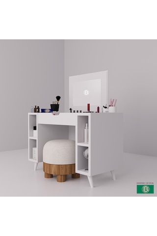Makyaj Masası Bölmeli Ve Açık Raflı Geniş Depolama Alanına Sahip
