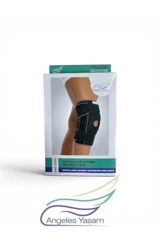 Angeles Yaşam Patella Ligament Destekli Dizlik Standart Siyah