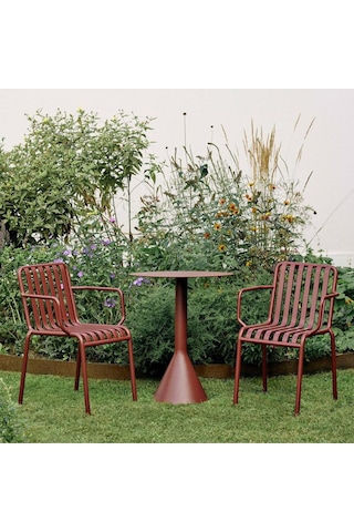 Hay Palissade Dış Mekan Sandalyesi Şık Bahçe Ve Teras Sandalyesi, Ronan & Erwan Bouroullec Bordo