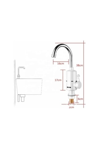 Maoyaya Elektrikli Musluk İnox, Ani Su Isıtıcı Sıcak Su Isıtıcılı İnox