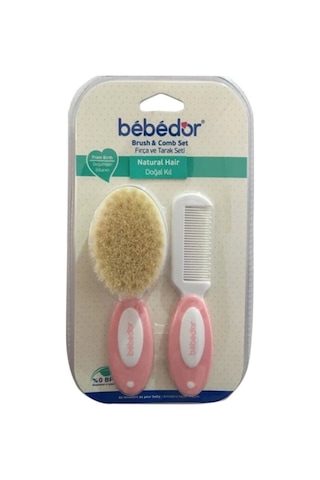 Bebedor Bebek Doğal Saç Fırçası ve Tarak Seti