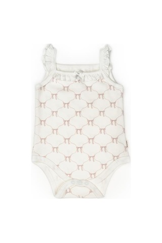 Bebek 2li Askılı Zıbın Body %100 Organik Pamuk - Bebek Ve Yenidoğan Serisi-csy8136 Powder