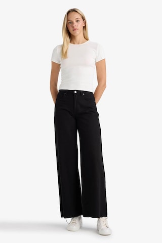 Defacto Wide Leg Normal Bel Standart Boy Gabardin Pantolon E4381ax25aubk81 Siyah