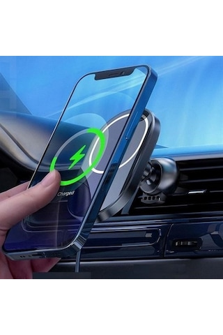 Buffer 15w Mıknatıslı Takılabilen Hızlı Şarj Tüm Cihaz Ve Araçlara Uyumlu Araç İçi Şarj Cihazı -m11