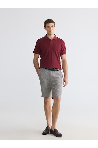 Lcwaıkıkı Classic Kahverengi Regular Fit Keten Karışmlı Erkek Şort