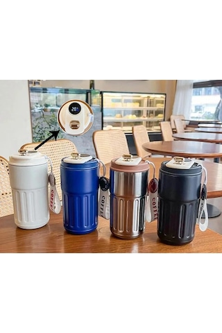 Askılı Ve Derece Göstergeli Vakumlu Mug - 500 Ml Modern Kahv Tdrtr Çok Renkli