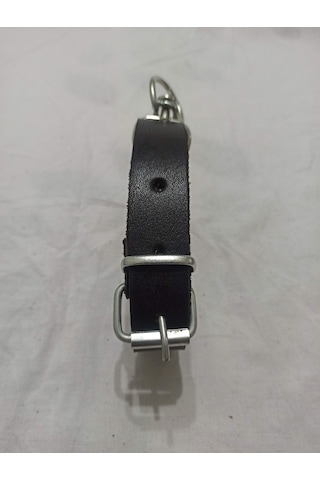 Kozaklı Küçük Irk Deri Köpek Tasması Siyah 50 x 3 CM Siyah