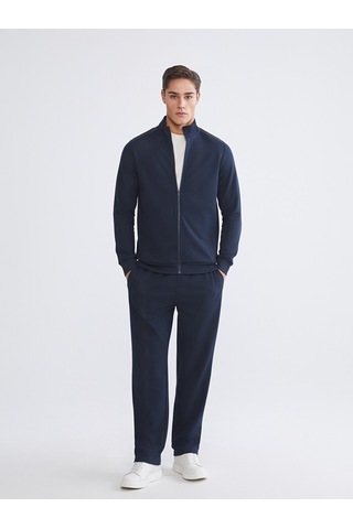 Lcwaıkıkı Classic Lacivert Dik Yaka Erkek Fermuarlı Sweatshirt