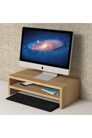 Emkawood Beliz Monitör Yükseltici Laptop Sehpası Safir