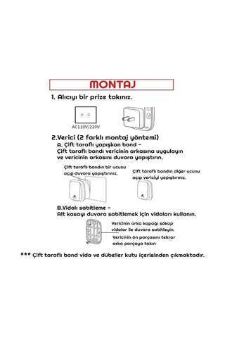Luve Store Cacazi Kablosuz Kapı Zili Pilsiz Kinetik Buton 150 Metre Menzil 60 Melodi 5 Ses Seviyesi Beyaz