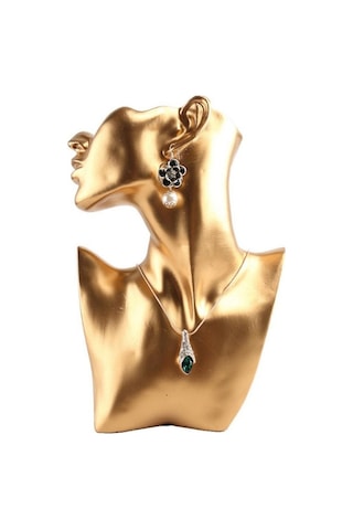 Trendooze Stili Sergileme Mücevher Mücevher Kolye Kadife Göğüs Choker Altın A-l Aksesuarları, Na