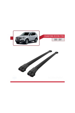Ssangyong Rexton Y290 2012-2017 Arası İle Uyumlu Ace-1 Ara Atkı Tavan Barı Siyah