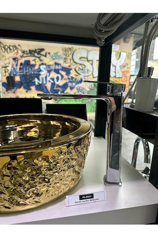 Boheme Fleko Levi Çanak Lavabo Bataryası Krom Krom