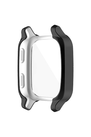 Garmin Venu Sq İçin Temperli Cam Ekran Koruyuculu Koruyucu Tampon Kılıf, Sert Koruyucu Kılıf