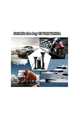 Novahub Yüksek Süper Sesle Korna Korna Korna Kiti, Kiti Havalı Araba Altın 2 150db 12v Ng Altın