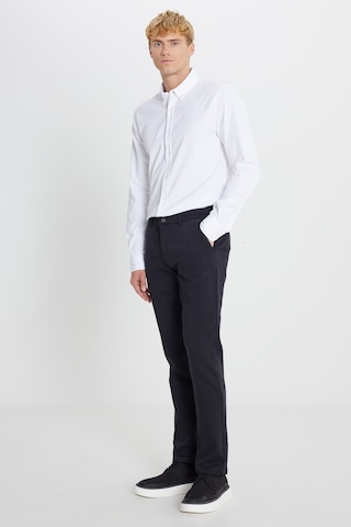 AC&Co / Altınyıldız Classics Erkek Sıyah Pamuklu Slim Fit Dar Kesim Yan Cep Casual Pantolon Siyah