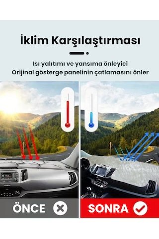 Pelüş Torpido Koruma Örtüsü Uzun Tüylü Beyaz