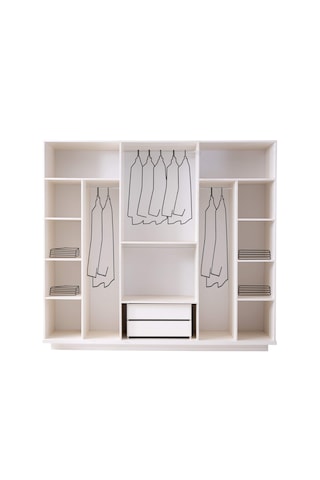 Florida 6 Kapaklı Gardırop %100 Mdf