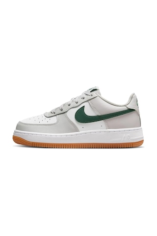 Nike Air Force 1 Af1 Gs Leather Unisex Sneaker Green Swoosh Hakiki Deri Günlük Spor Ayakkabı Beyaz Açık Yeşil Yeşil