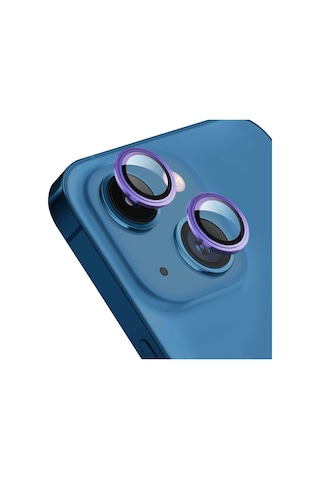 Apple Uyumlu   iPhone 14 Plus Go Des CL-10 Kamera Lens Koruyucu Mor