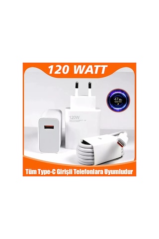 Poco X3 Pro 8gb 128gb Uyumlu 120 Watt Turbo Hızlı Şarj Aleti + Kablo Set Sn1201599