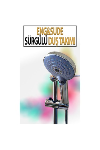 Sürgülü Duş Takımı Eng&sude Gümüş