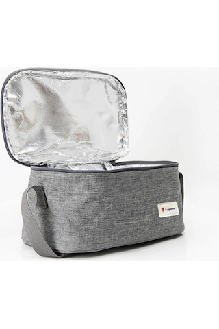 Termoslu Beslenme Çantası Gri