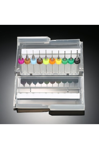 Hallow Tungsten Karbür Mikro Matkap Uçları Seti Pcb 10 Adet