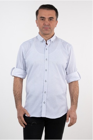 Slim Fit Erkek Gömlek-Beyaz-L Beyaz