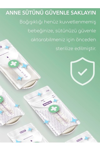 Mochi Anne Sütü Saklama Poşeti 120 Adet