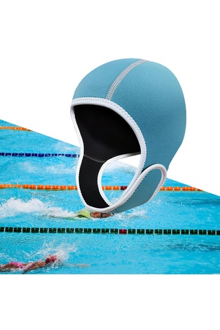 Suntek Scuba Diving Hood 2mm Neopren Dalış Wetsuit Sörf Mavi Mavi