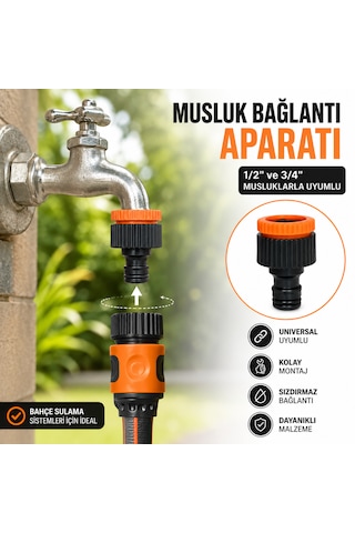 1/2 3/4 Universal Musluk Adaptörü Seti Bahçe Sulama Hortum Bağlantı Aparatı
