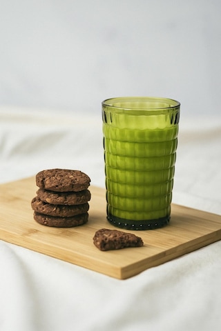 Allegra Koyu Yeşil Akrilik Bardak 6'lı Set 400 Ml Su, Meşrubat, Sunum Ve Kahve Yanı İçin Cam Değildir Kırılmaya Dayanıklı