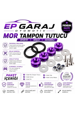 Sarı Zeminli Mor Tampon Tutucu Sportif Ve Güçlü Tasarım