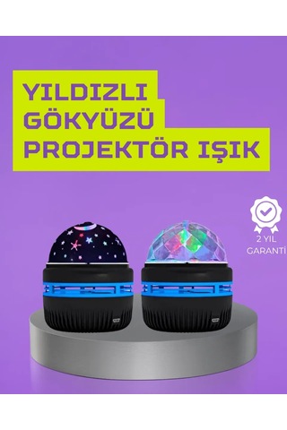 Usb Li Yıldız Projektör Lamba Döner Galaxy Işık Şovu, Çocuk Ve Yetişkin Uyku Lambası Standart