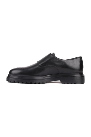 Shoetyle - Siyah Deri Tokalı Erkek Klasik Ayakkabı 250-2379 -824-siyah Siyah