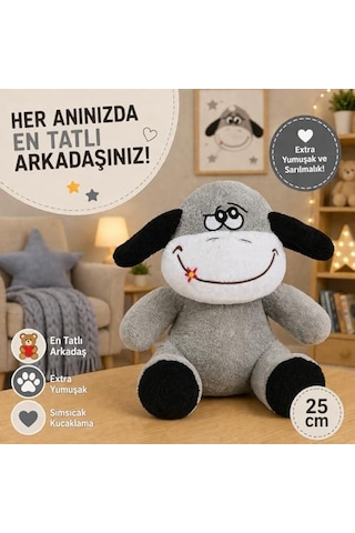Özgüner Oyuncak Ofis Hediyesi 20-25 Cm Figürlü Pelüş Ayıcık, 20 Cm Teddy Bear,sevgiliye Hediye,ayı Teddy,peluş Ayıcık,plush Toys,ofis Hediyesi Eşek 000 Açık Krem
